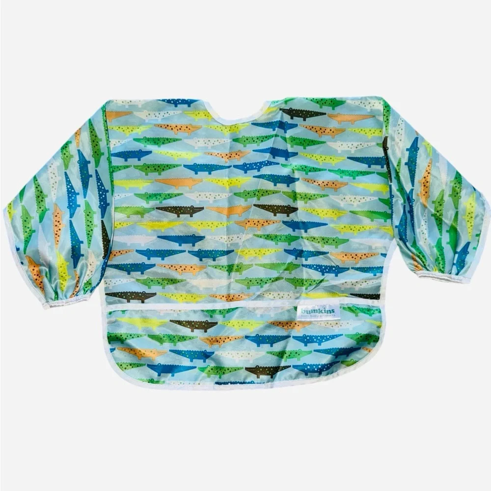 Bankins Dinosaurs SUV 14 Long Sleeve Soft and Lightweight, Bib for Meals, 6-24M